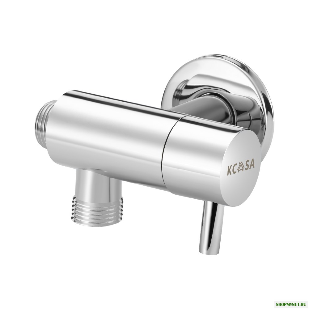 KCASA SMB-042 Brass 360 Degrees Rotation Switch Water Knockout Trap Three Way Angle Valve Bath Water Diverter