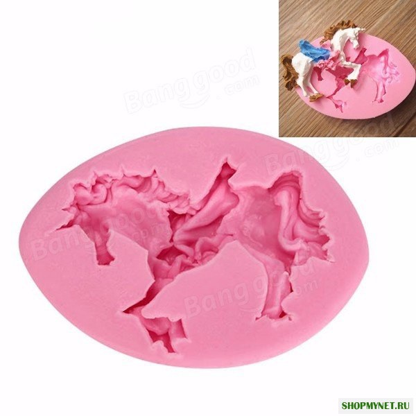 Carousel Unicorn Лошадь Fondant прессформы силикона прессформы торта украшая инструмент