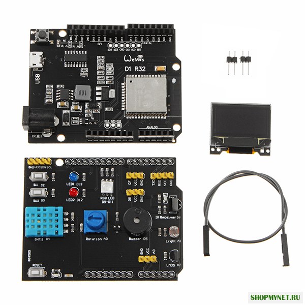 Многофункциональная плата расширения DHT11 LM35 Температура Влажность UNO ESP32 Rev1 WiFi D1 R32 0,96 дюймов OLED Shield Geekcreit для Arduino - продукты, которые работаю